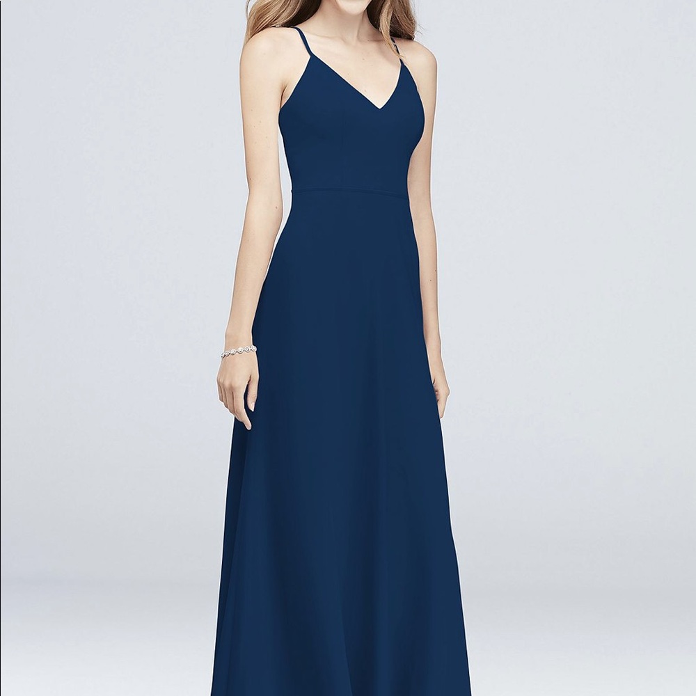 David’s Bridal Bridesmaids Dress Blue